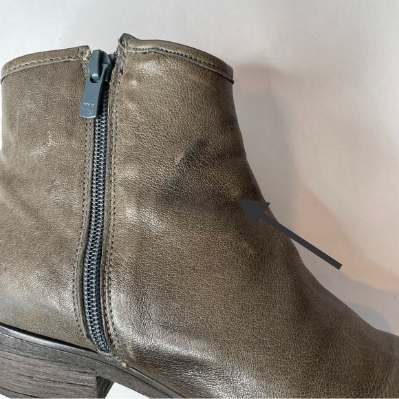 Eric Michael Gray Leather Fringed Side Zip Bootie Size EU 36 - Picture 8 of 10